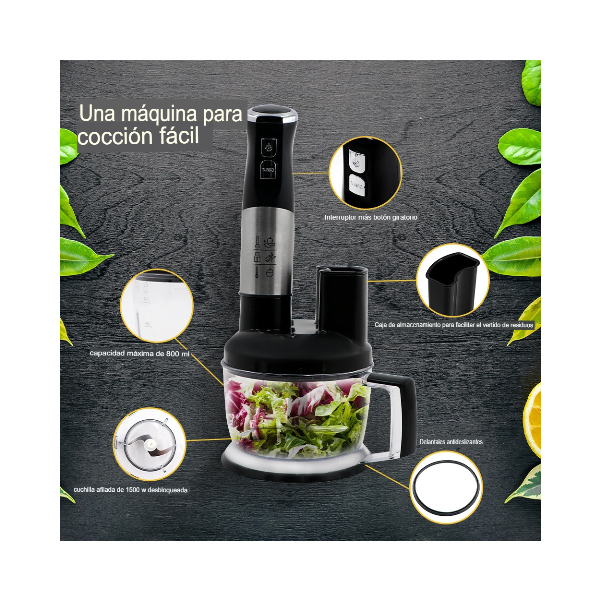 🥣BATIDORA ELÉCTRICA 7 EN 1 CON ACCESORIOS🥣